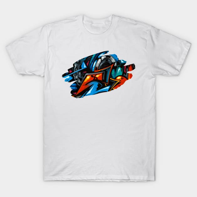 Urban Graffiti Splash Art Print T-Shirt by Auto-Prints